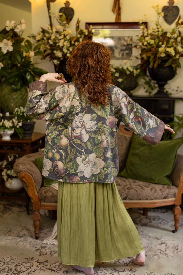 Fleur De Lune Fleece Cottage Cardigan Jacket