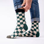 Load image into Gallery viewer, Checkered Combed Cotton Socks
