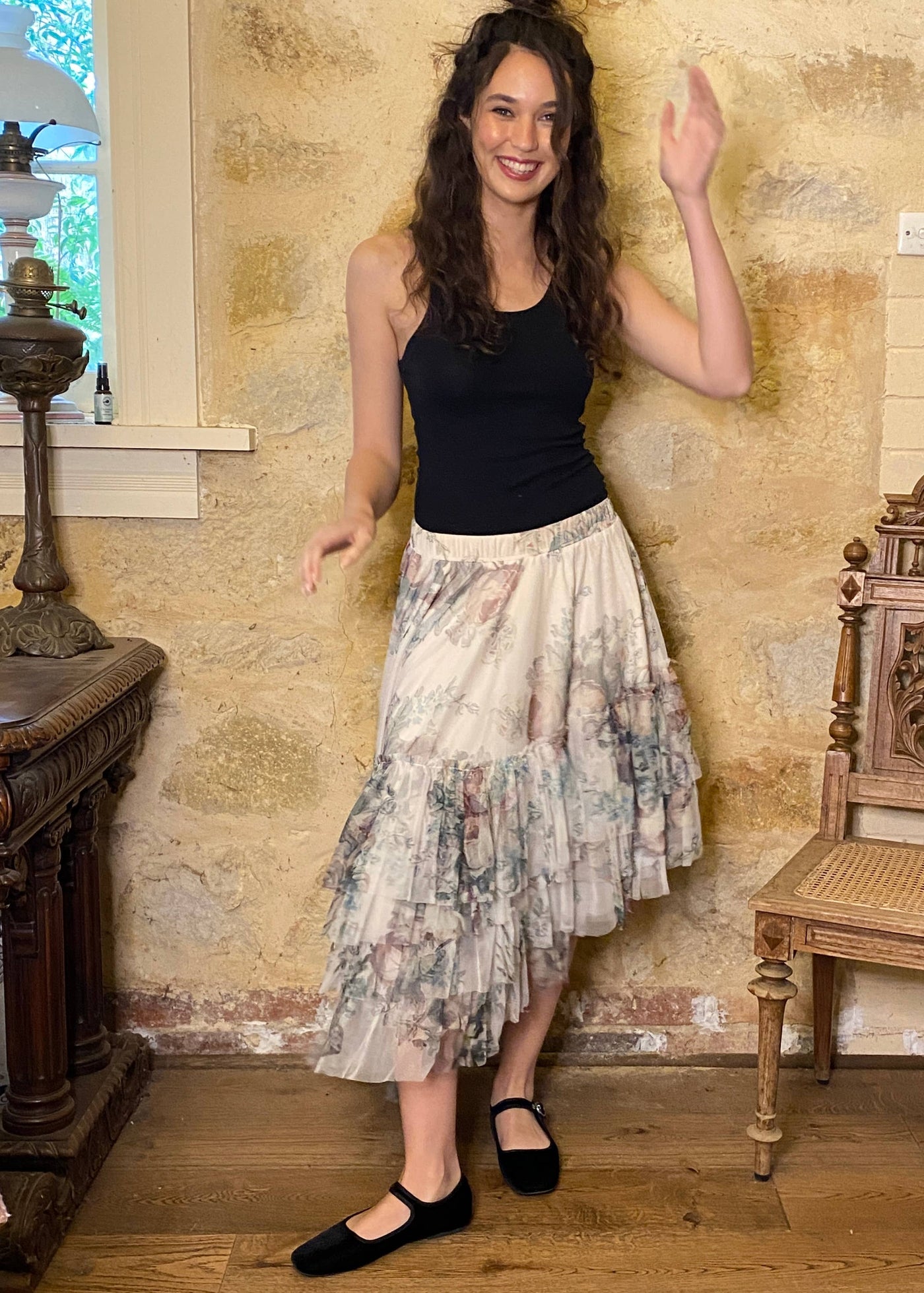 Ballerina skirt - Cream Floral