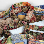 Load image into Gallery viewer, Recycled Floral Tapestry Denim Jacket