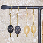 Load image into Gallery viewer, Sema Dark Horn Brass Earring
