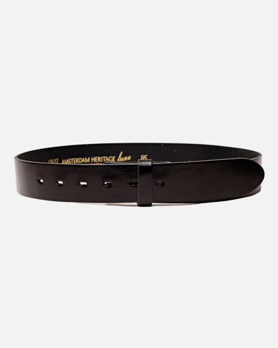 Mia Black Smooth Leather Belt Strap