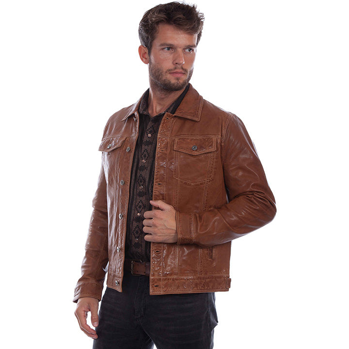 Leather Jean Jacket
