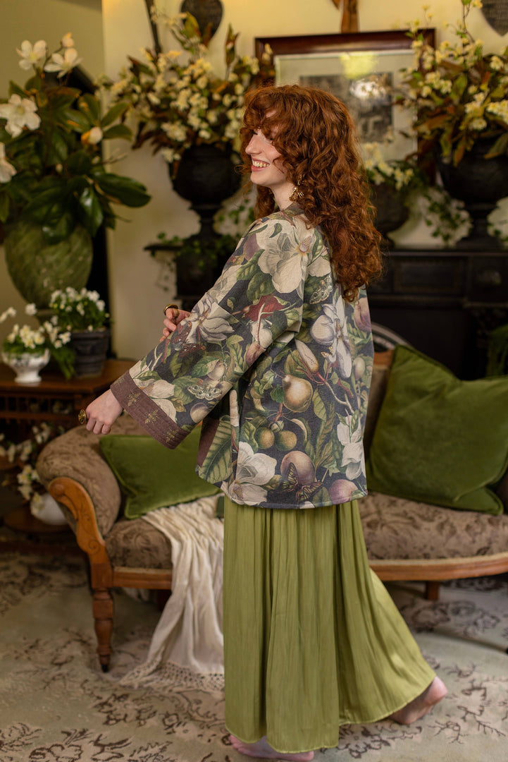 Fleur De Lune Fleece Cottage Cardigan Jacket