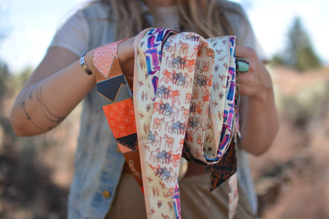 Frontier Bound Quilted Patchwork Twilly Scarf
