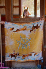 Load image into Gallery viewer, Longhorn Open Range 100% Mulberry Silk Wild Rag