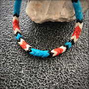 Snake Glass Bracelet - Thunderbird, Chevron Bead Bracelet: Small - 7.5
