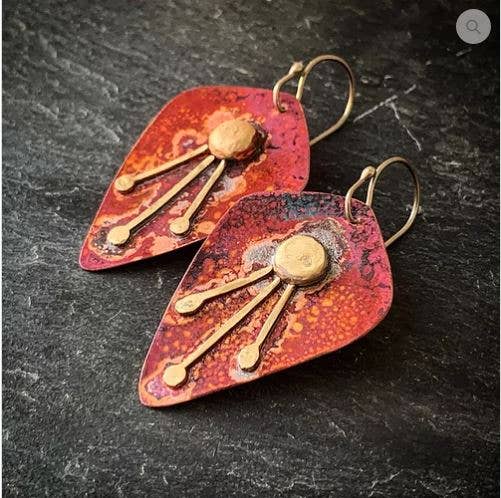 3-Ray Sunburst Earrings