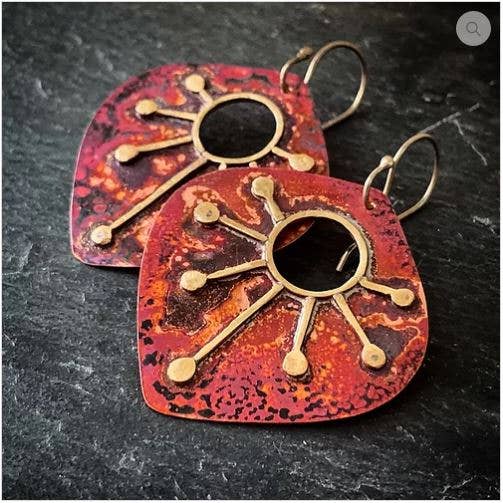 7-Ray Sunburst Earrings