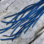 Load image into Gallery viewer, Leather Tassel Earrings - Cadet Blue, Long Boho Western
