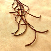 Leather Tassel Key Ring - Rust, Long Keyfob, Handbag Fringe