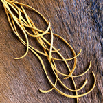 Load image into Gallery viewer, Leather Tassel Key Ring - Gold, Long Keyfob, Handbag Fringe
