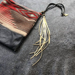 Load image into Gallery viewer, Leather Tassel Key Ring - Cream, Long Keyfob, Handbag Fringe
