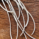Load image into Gallery viewer, Leather Tassel Key Ring - White, Long Keyfob, Handbag Fringe
