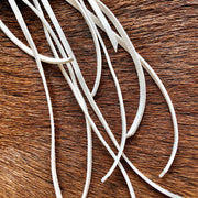 Leather Tassel Key Ring - White, Long Keyfob, Handbag Fringe