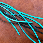 Leather Tassel Key Ring - Turquoise, Keyfob, Handbag Fringe