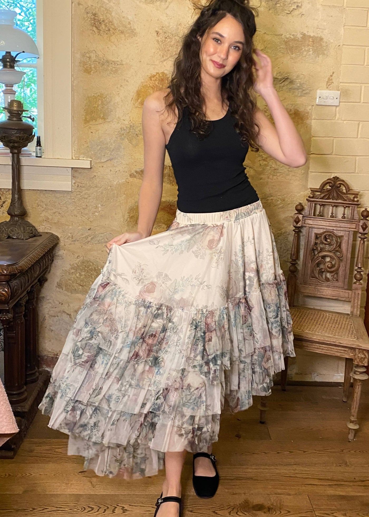 Ballerina skirt - Cream Floral