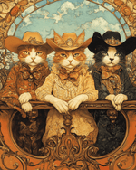 Load image into Gallery viewer, Cowboy Cat Gang
