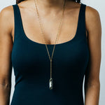 Load image into Gallery viewer, Long Y-drop Shell Handled Knife Necklace