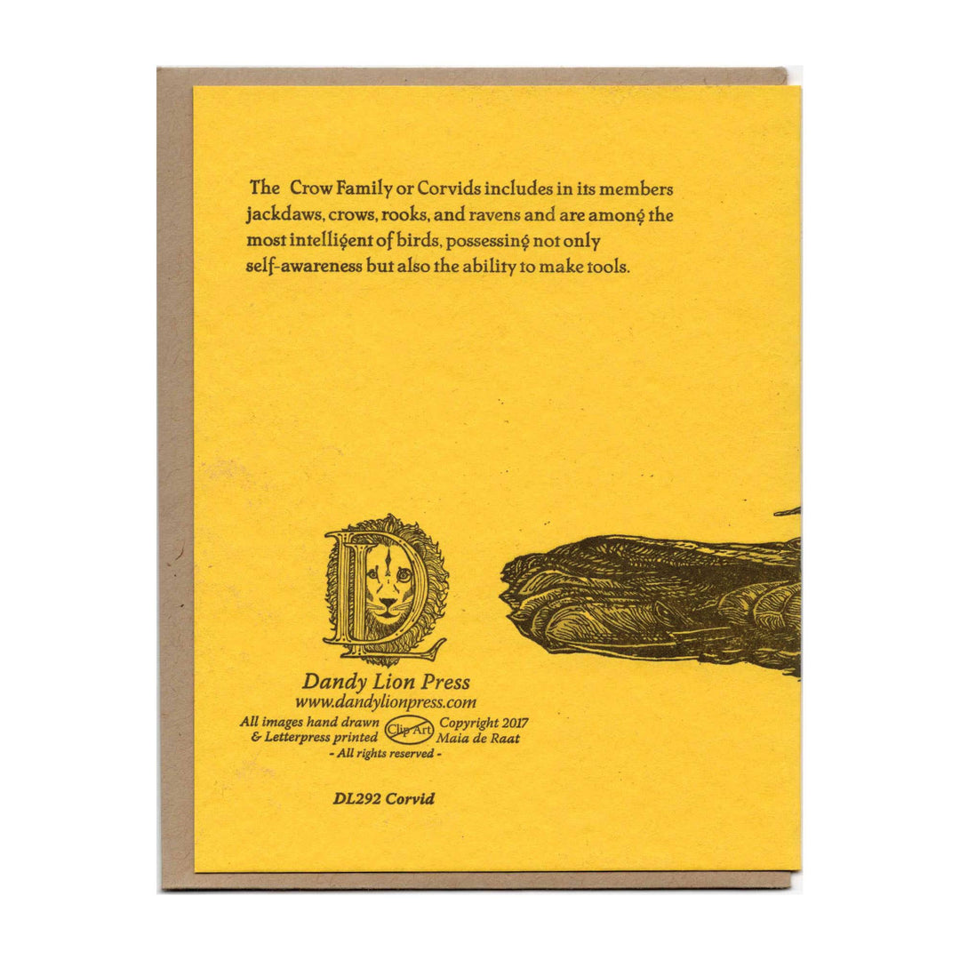 Yellow Corvid Card