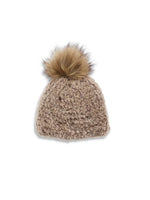 Load image into Gallery viewer, Knitted Faux Fur Hat Natural
