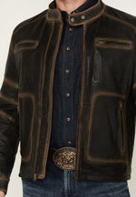 Load image into Gallery viewer, Cafe Racer Leather Jacket
