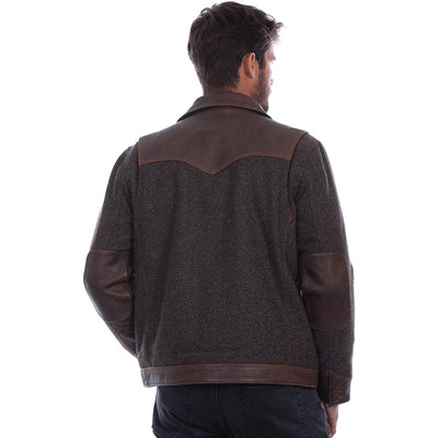 Tweed and Leather Jacket