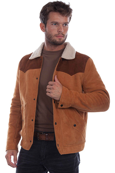 Sherpa Lined Suede Jacket