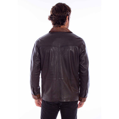 Leather Cargo Coat