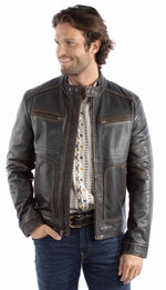 Load image into Gallery viewer, Cafe Racer Leather Jacket

