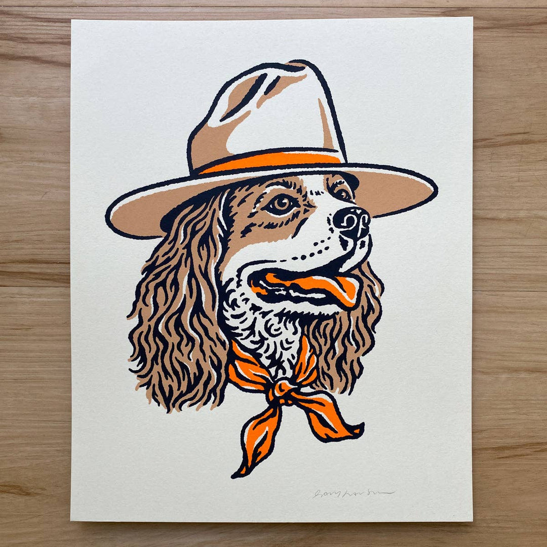 Spaniel Cowdog - Signed Silkscreen Print