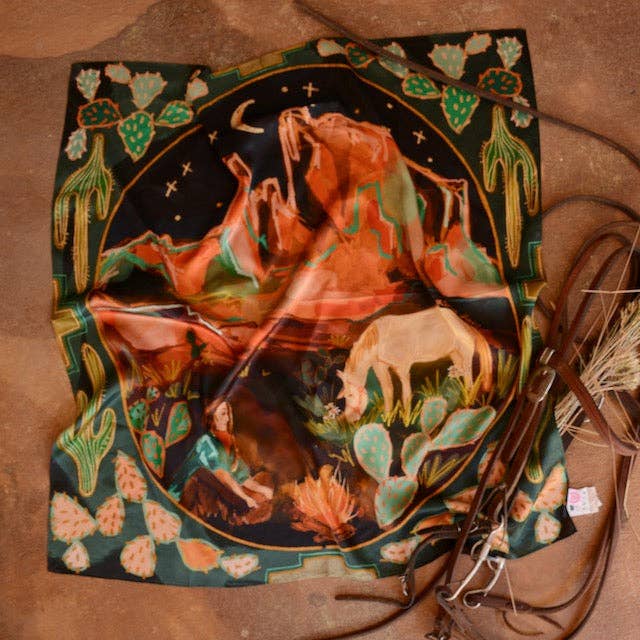 Desert Nights 100% Mulberry Silk Wild Rag