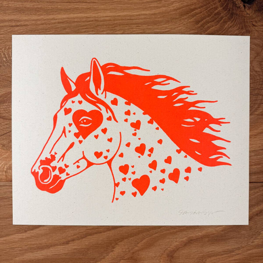 Bronco Hearts - Signed Silkscreen Print
