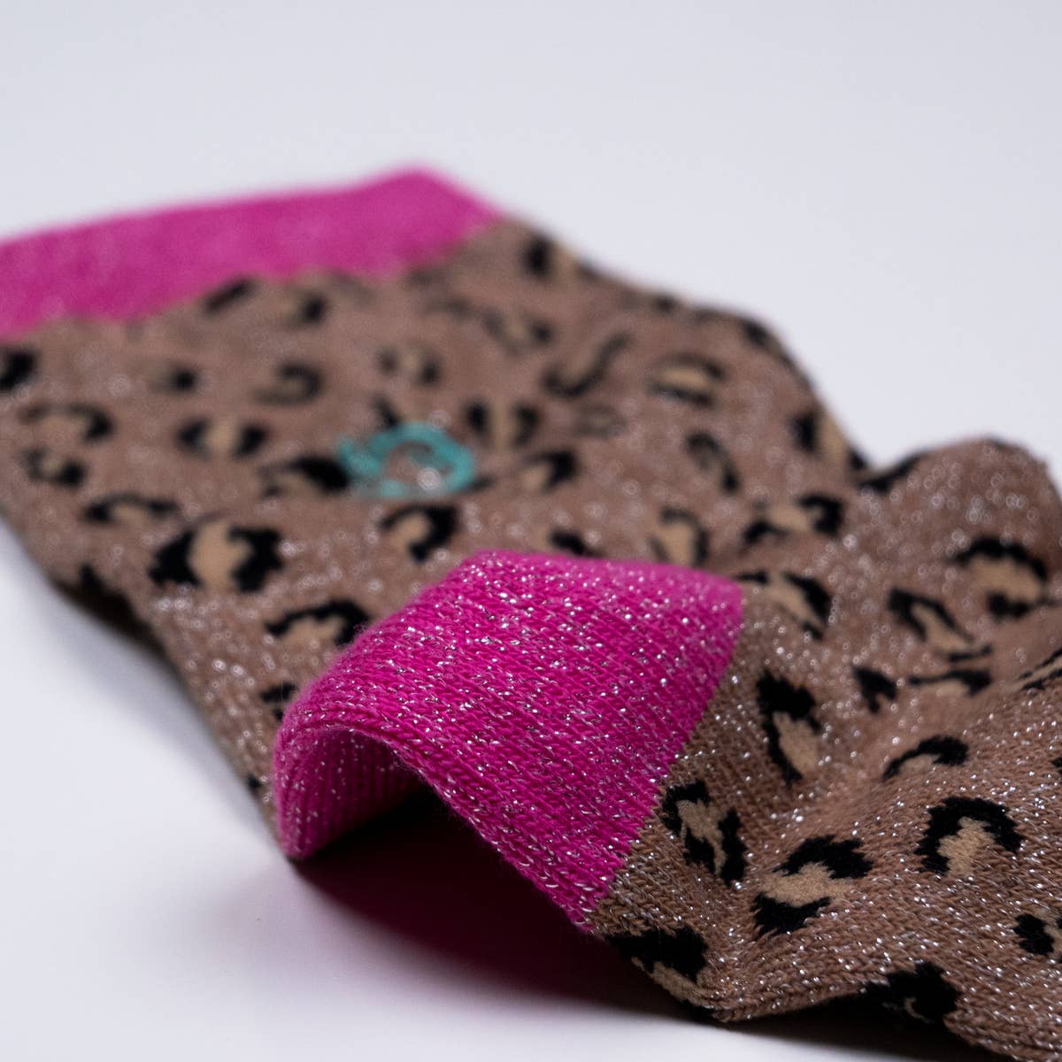 Leopard Print Combed Cotton Socks