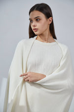 Load image into Gallery viewer, Pure Cashmere Travel Wrap Snow
