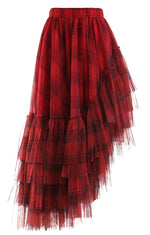 Load image into Gallery viewer, Luxe Plaid Tulle Skirt

