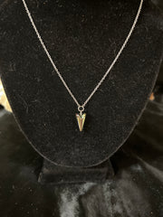 Bronze Shade Triangle Crystal Necklace