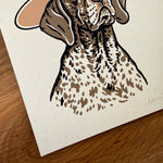 Load image into Gallery viewer, German Shorthaired Pointer Cowdog - Signed Silkscreen Print