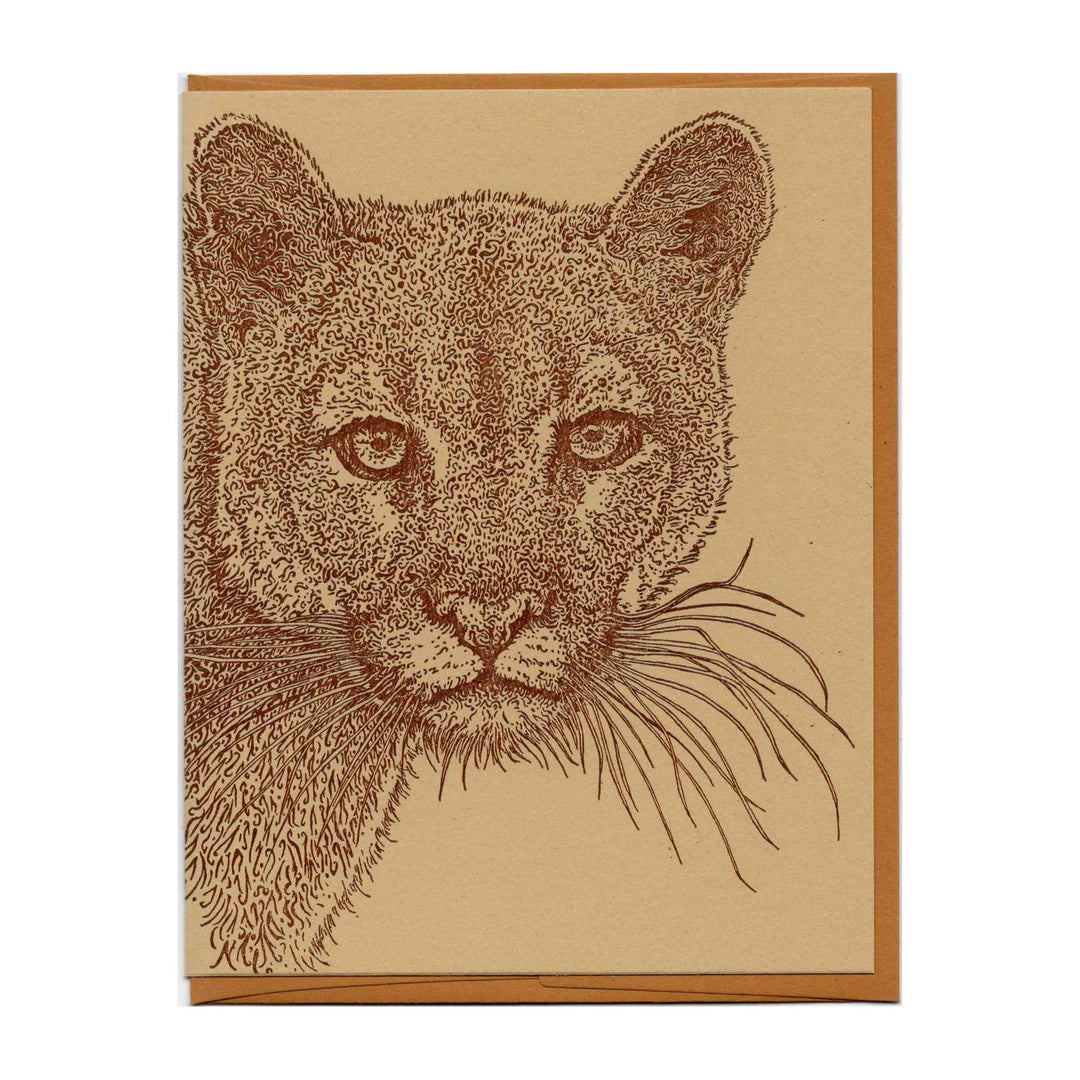 Cougar Mountain Lion Card