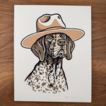 Load image into Gallery viewer, German Shorthaired Pointer Cowdog - Signed Silkscreen Print