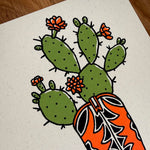 Load image into Gallery viewer, Prickly Pear Boot - Signed Silkscreen Print
