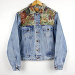 Load image into Gallery viewer, Recycled Floral Tapestry Denim Jacket