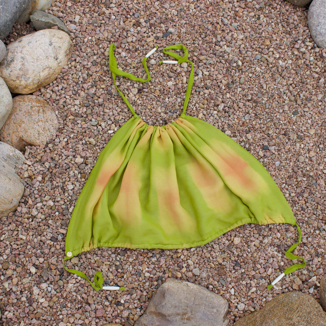 Silk Shibori Halter Top - Tamarindo