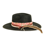 Load image into Gallery viewer, Onyx Wool Felt Vintage Rancher Hat
