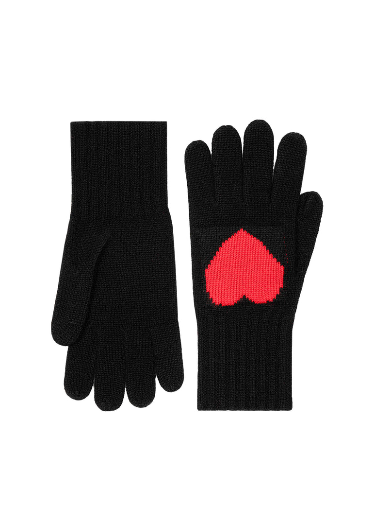 Cashmere Blend Heart Gloves