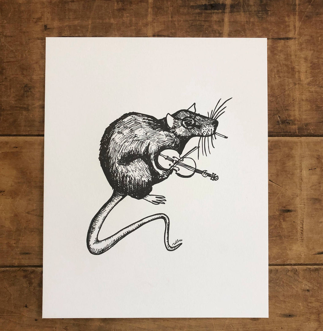 Fiddle Rat 8x10 Print