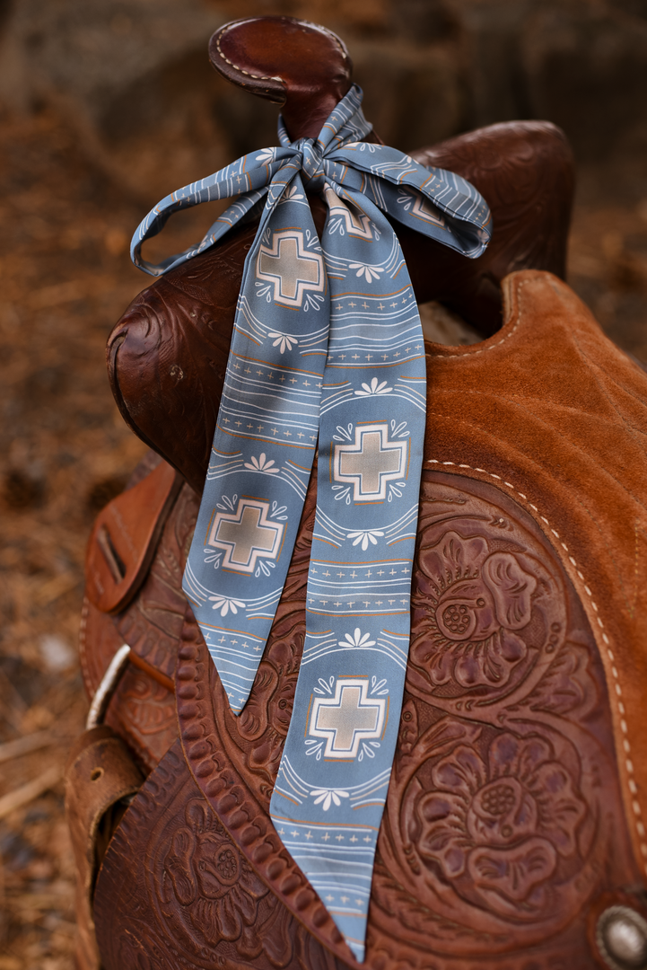 Blue Cross Twilly Scarf