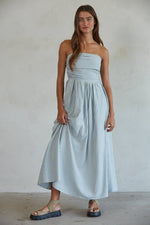 Load image into Gallery viewer, Strapless Flare Maxi Dress
