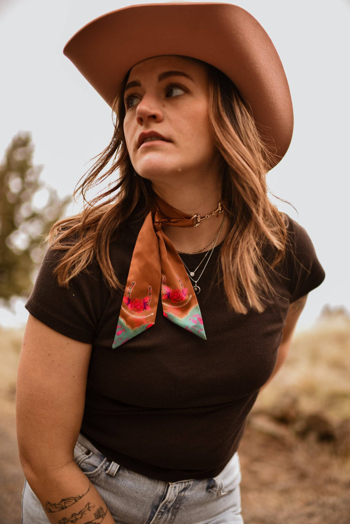 Snaffle Bit Scarf Slide in “Antique Bronze”