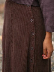 Market Corduroy Skirt - Brown